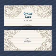 Vintage ornate cards in Eastern style N7