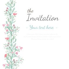 Flower Invitation card N50