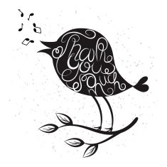 Thank you so much - lettering poster N2