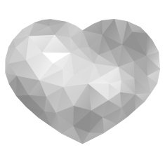 Polygon heart shape N4
