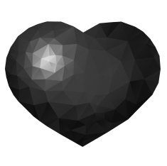 Polygon heart shape N5