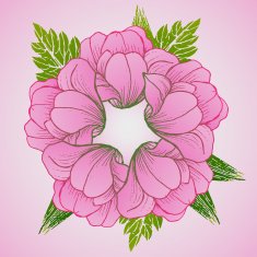 Floral background with daisy in pastel colors N15