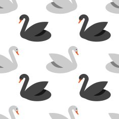 Seamless pattern with swans N3