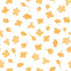 flowers hand drawn in pencil seamless pattern N2