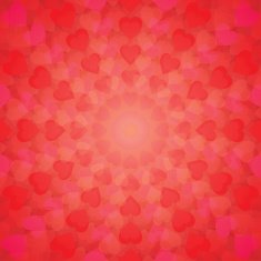 Abstract background of hearts arranged in a circle