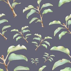 Seamless pattern with beautiful spring plants N2