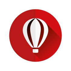 hot-air balloon flat icon