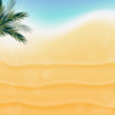 Tropical nature warm Golden sand and the bright sun under