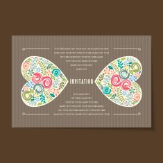 Beautiful vintage invitation cards layouts N57