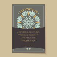 Beautiful vintage invitation cards layouts N58