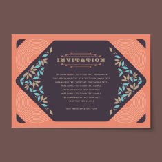 Beautiful vintage invitation cards layouts N59