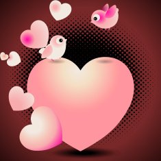 Cute Birds Valentine Greeting Card
