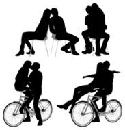 Couple in various poses