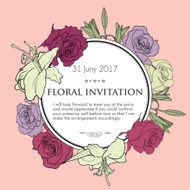 Romantic floral background for wedding funeral birthday invitation etc