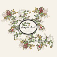 Invitation vintage card with floral elements N18
