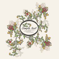 Invitation vintage card with floral elements N19