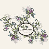 Invitation vintage card with floral elements N20