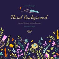 Card with colorful flowers