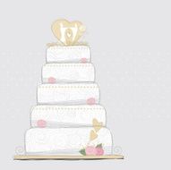 Vector wedding cake design