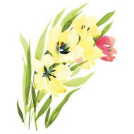 Greeting card with tulips N20