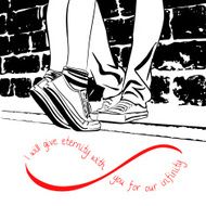 Young couple in love Vector illustration