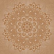Round ornament pattern with floral decorative elements N2