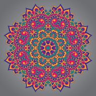 Round ornament pattern with floral decorative elements N3