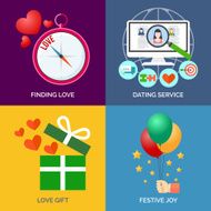 set of flat design concept icons N18