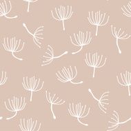 Vintage seamless with dandelion Vector illustration N2