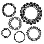 Set of crochet lacy frames N3