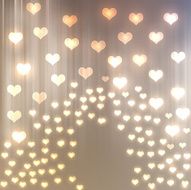 Abstract heart bokeh bright background