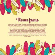 Colored floral frame with place for your text