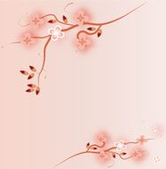 Japanese branch blossom pink background N3
