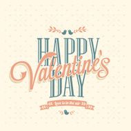 Happy Valentines day typographic card