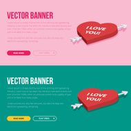 Set of 2 love banners for web development
