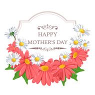 Background with chamomile Card for Mothers Day