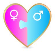 Gender heart puzzle