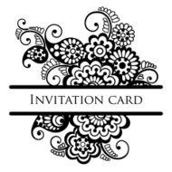 Vector lace card N10