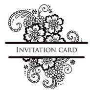 Vector lace card N11