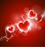 Abstract heart shapes