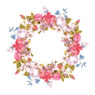 Invitation Card with Floral Wreath N2