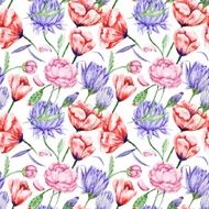 Watercolor floral pattern N58