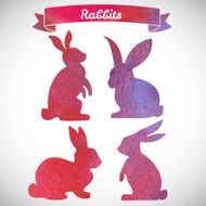 Set of Easter rabbits N4