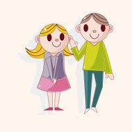 Valentine&#039;s day couple theme elements N66