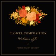Vector vintage luxury postcard in Victorian style