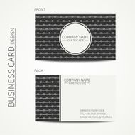Business card template for design Line seamless pattern with hearts N2