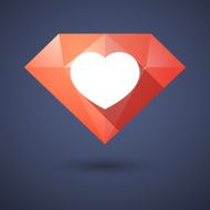 Diamond icon with a heart