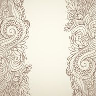 brown outline floral on light 01