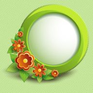 flowers and circle