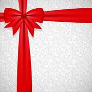 Gift Bow with Ribbon Background Vector Illustration N2
